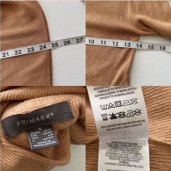 Tan Primark ribbed knit Turtleneck sweater size small. - Picture 8 of 8